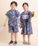 甚平 浴衣 「お揃い」花火風鈴x金魚x和総柄甚...の詳細画像3