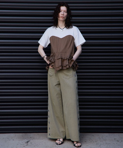 MAISON SPECIAL（メゾンスペシャル） tシャツ 半袖 Wrap Pleats Dock T
