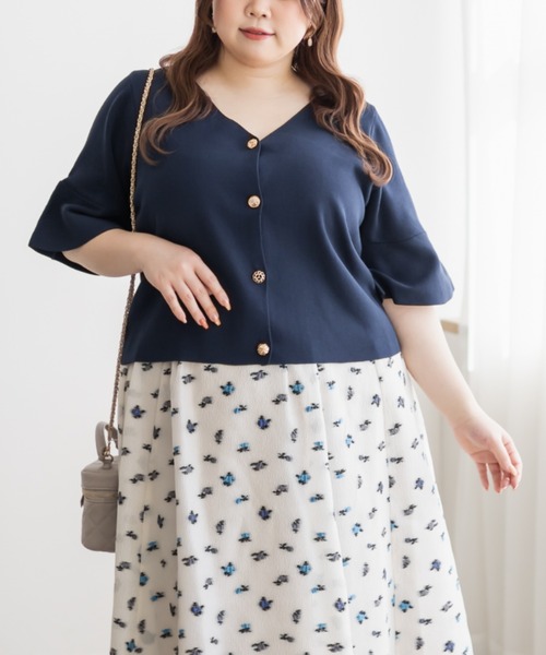 「CLETTE」 ニットカーディガン LL ミント レディース_画像8