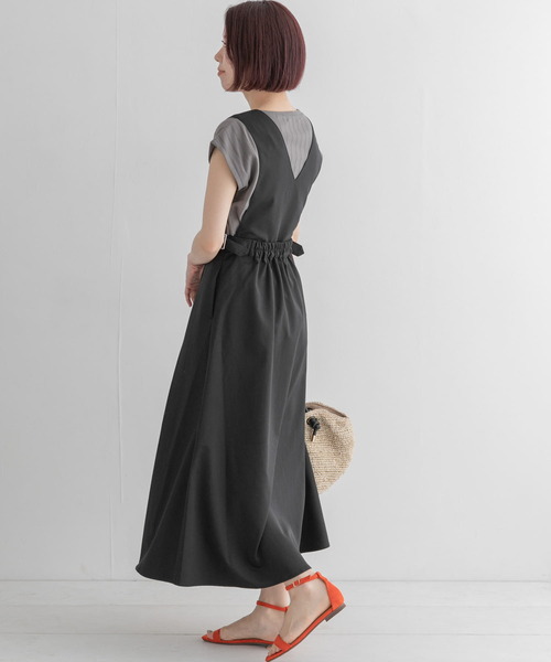 「URBAN RESEARCH Sonny Label」 サロペットスカート FREE ブラック レディース (6/8)