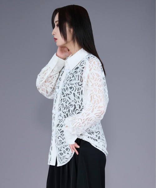 「Ellno Loset」 長袖シャツ SMALL ブラック メンズ_画像5
