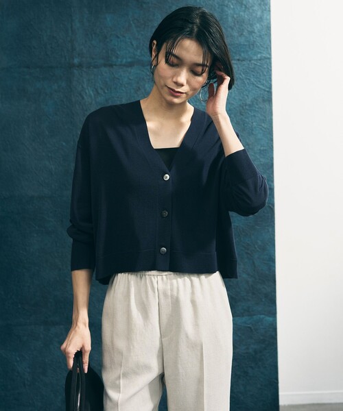 「UNFILO」 ニットカーディガン X-LARGE グレー レディース_画像7