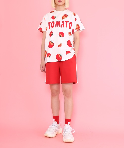 「PUNYUS」 ショートパンツ 3 レッド レディース_画像5