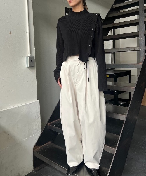 「AIC.」 パンツ FREE ブラック レディース_画像6