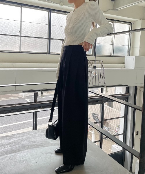 「AIC.」 パンツ FREE ブラック レディース_画像7