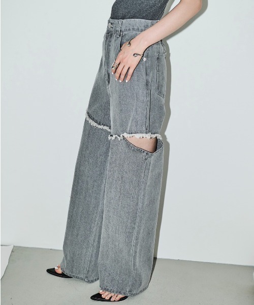 「AIC.」 デニムパンツ SMALL ブルー レディース_画像5