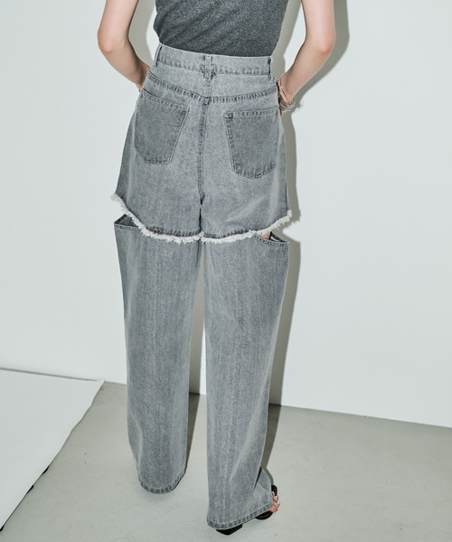 「AIC.」 デニムパンツ SMALL ブルー レディース_画像6