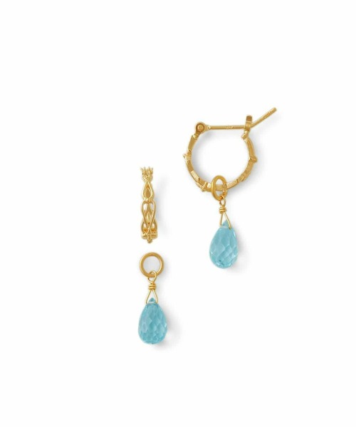 ♥agete アガット♥フープピアス　K10YG チャーム付 K10フープピアス｜ピアス｜アガット 公式オンラインストア