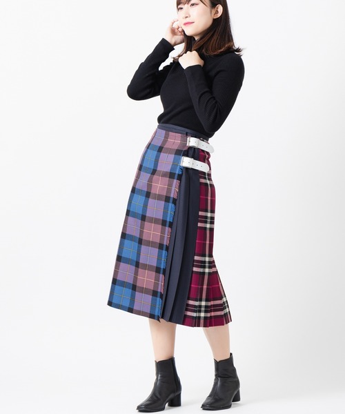 新品 イエナ別注 O'NEIL OF DUBLIN パッチワークスカート 40 O'NEIL of DUBLIN（オニールオブダブリン） スカート 別注 ミモレ丈