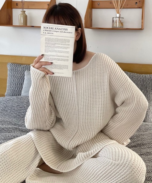 ルームウェア パジャマ 柔らかワッフルコットンルームウェア ワンマイルトップス Zozotown Paypayモール店 通販 Paypayモール