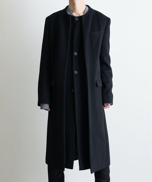 ATO（アトウ） ノーカラーコート コート LAYERED COAT メンズ