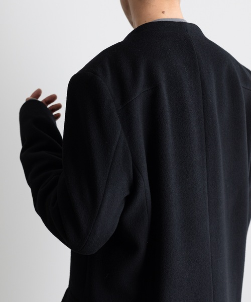 ATO（アトウ） ノーカラーコート コート LAYERED COAT メンズ