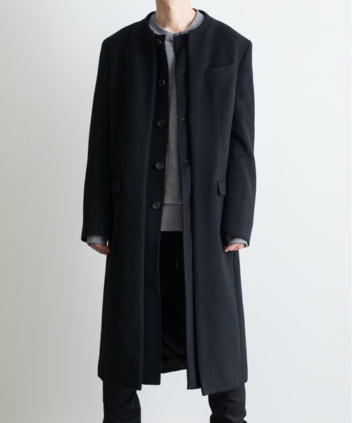 ATO（アトウ） ノーカラーコート コート LAYERED COAT メンズ