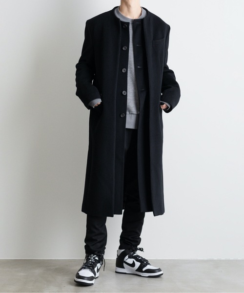 ato アトウ　ノーカラー　ロングコート　メンズ ATO（アトウ） ノーカラーコート コート LAYERED COAT メンズ
