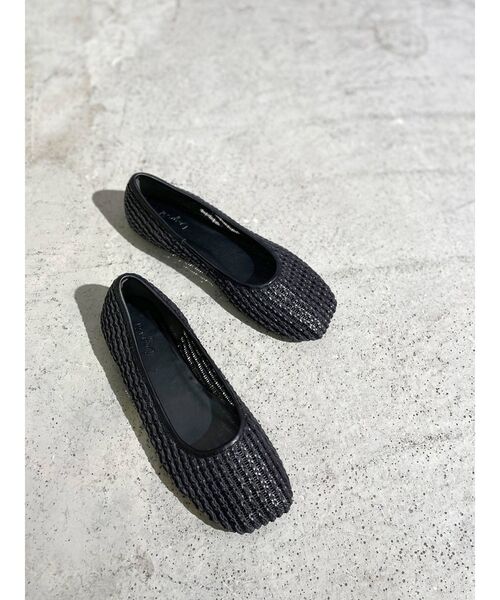 Ungrid - ✨新品 ungrid 透かし柄フラットシューズ 黒の通販 by