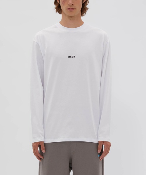 MSGM（エムエスジーエム） tシャツ ミニロゴ ロングスリーブ Tシャツ