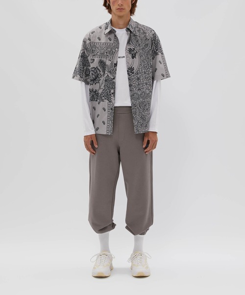 MSGM tシャツ ミニロゴ ロングスリーブ Tシャツ「Basic Color