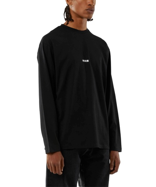 MSGM tシャツ ミニロゴ ロングスリーブ Tシャツ「Basic Color