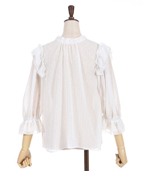 maddie vintage ブラウス axes femme シャツ ブラウス 2WAYラメ混ドビー素材ブラウス