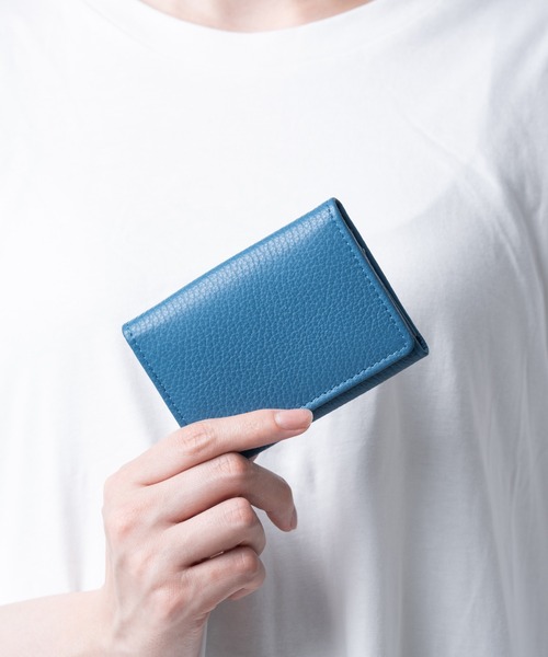 MOREAU ストライプパターン 名刺入れ イタリアン/フルグレイン シュリンク レザー 大容量 名刺入れ