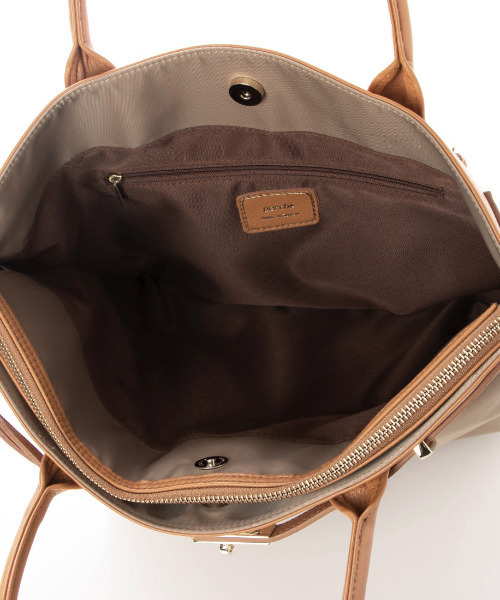 perche（ペルケ） トートバッグ perche / ナイロン牛革ヒネリ金具