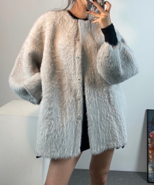 ニット セーター ボリュームスリーブシャギーニット レディース ボリュームスリーブシャギーニット : COX-ONLINE SHOP ヤフー店