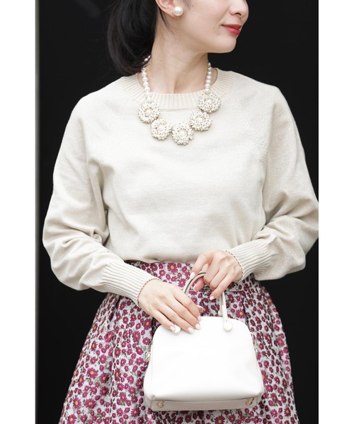 ニット セーター 華やぐ煌めきラメ クルーネックニット Back to BASICS レディース cawaii ニット セーター 華やぐ煌めきラメ クルーネックニット