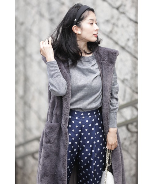 ニット セーター 華やぐ煌めきラメ クルーネックニット Back to BASICS レディース cawaii ニット セーター 華やぐ煌めきラメ クルーネックニット