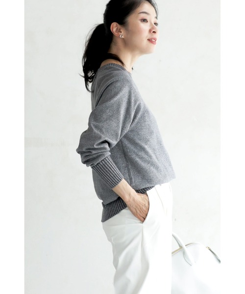 ニット セーター 華やぐ煌めきラメ クルーネックニット Back to BASICS レディース cawaii ニット セーター 華やぐ煌めきラメ クルーネックニット
