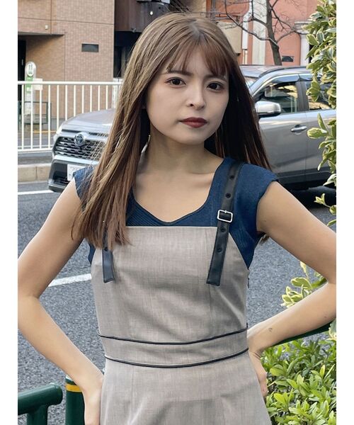 MURUA ニット セーター バックオープンリブコルセットニット