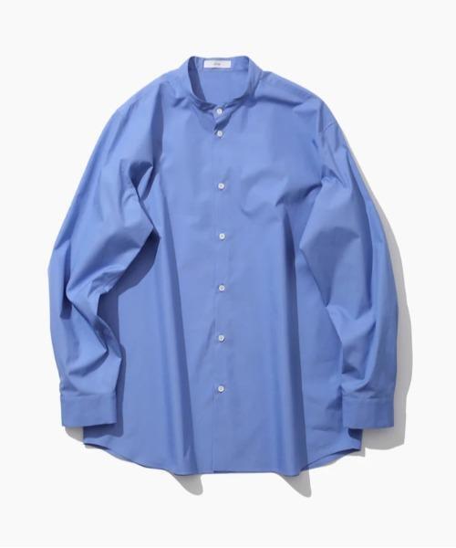 ATON（エイトン） シャツ SUVIN BROAD | BAND COLLAR SHIRT メンズ