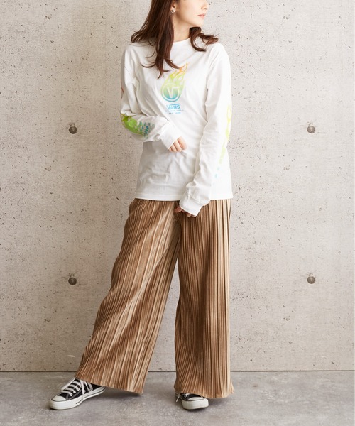 tシャツ 「VANS」M GLOW FLAME LS ファイヤーパターン メンズ