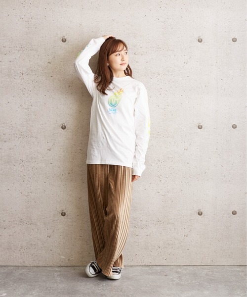 tシャツ 「VANS」M GLOW FLAME LS ファイヤーパターン メンズ