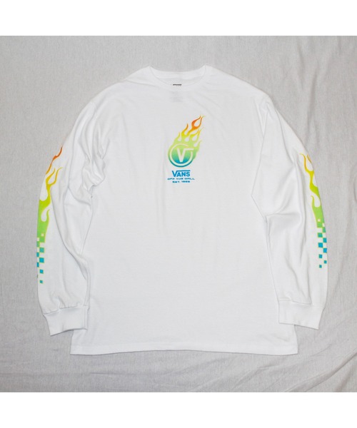 tシャツ 「VANS」M GLOW FLAME LS ファイヤーパターン メンズ