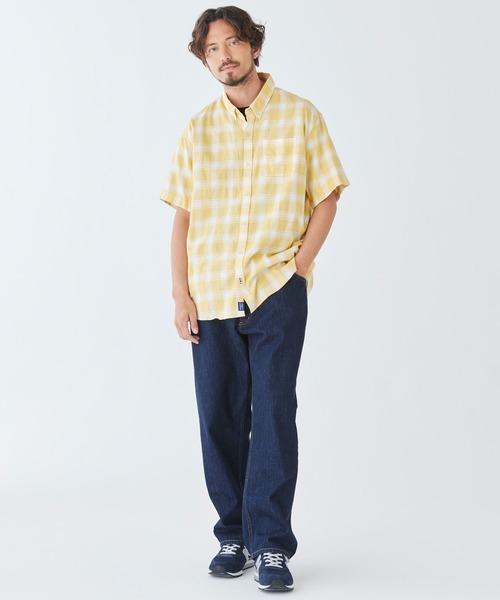 LLビーン　JAPAN FIT　リネン，麻100％半袖シャツ未使用タグ付き セール】【JAPAN EDITION】アボット・ショートスリーブ・クルー