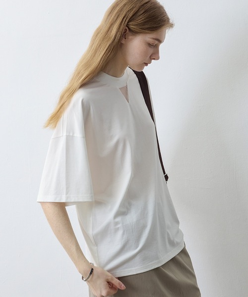 tシャツ 「tageechita」オーバーサイズコントラストシアードッキングTシャツ・トップス レディース メンズ tageechita tシャツ 「tageechita」オーバーサイズコントラスト