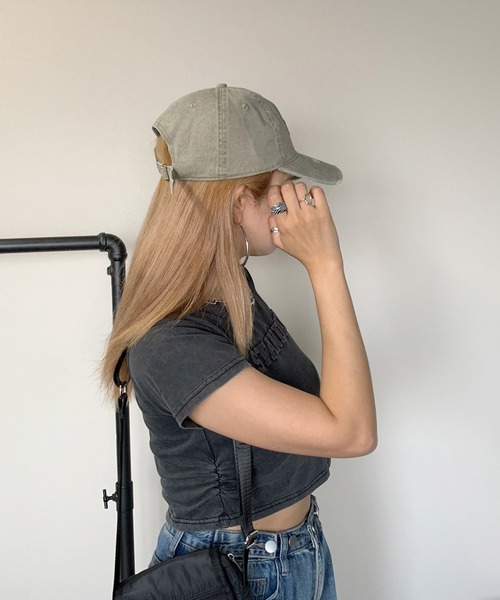 non-hedge（ノンヘッジ） キャップ 帽子 刺繍ロゴダメージキャップ