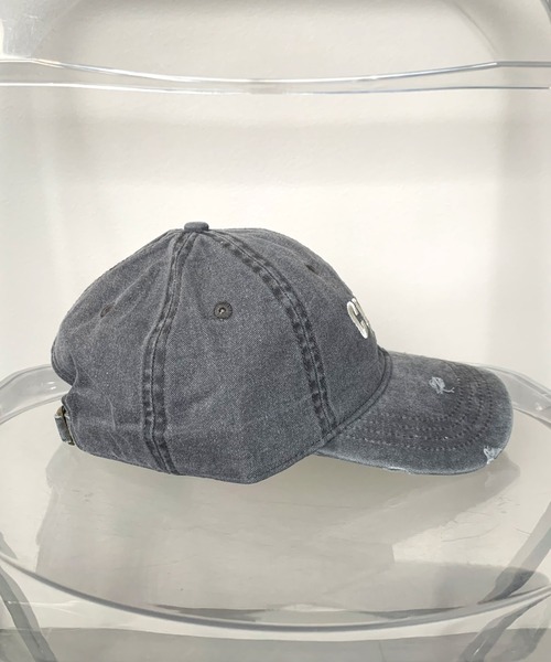 non-hedge（ノンヘッジ） キャップ 帽子 刺繍ロゴダメージキャップ