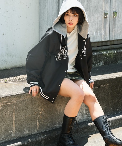 WEGO スタジャン WEGO/フードワッペンスタジャン メンズ レディース