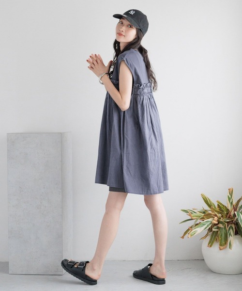 LOWRYS FARM tシャツ ピグメントキリカエSS 133881 レディース