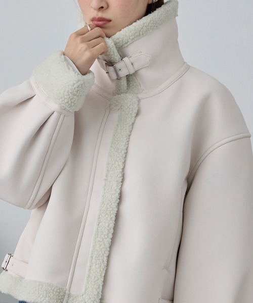 nui nullu ムートンコート ボアコート 「nui nullu」2WAYショートB-3