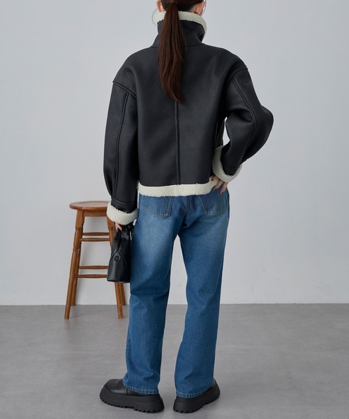nui nullu ムートンコート ボアコート 「nui nullu」2WAYショートB-3