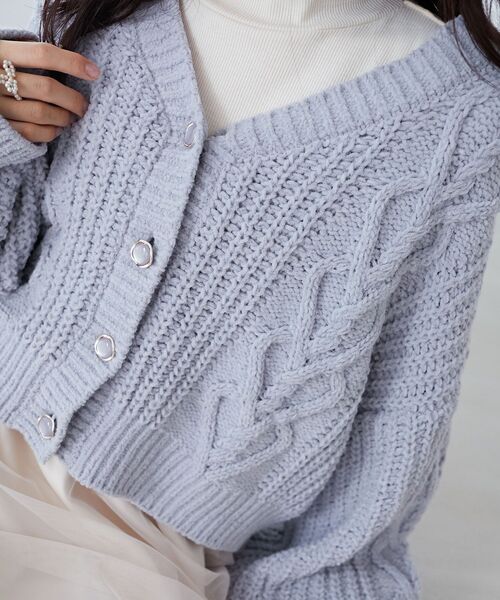 雪❄️ 様2点まとめ　バーバリーロンドン カーディガン マウジー カーディガン 手洗い可能》2WAYラビットファーニットカーディガン（5-0290-5-02-005