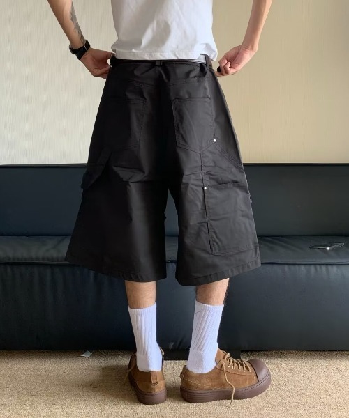 [NOT KNOWING] カーゴ バミューダパンツ / 韓国ブランド FOLLOWIN カーゴパンツ 「UNISEX」8部丈バミューダカーゴワイド