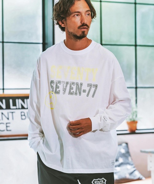 seventy seven tシャツ mlt4834- middle onz over size L-S t-shirts