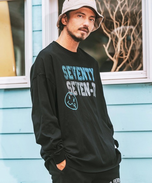 seventy seven tシャツ mlt4834- middle onz over size L-S t-shirts