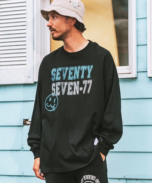 seventy seven tシャツ mlt4834- middle onz over size L-S t-shirts