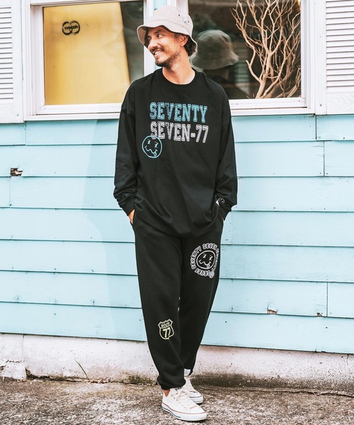 seventy seven tシャツ mlt4834- middle onz over size L-S t-shirts