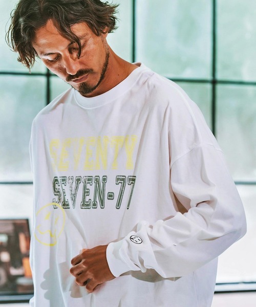 seventy seven tシャツ mlt4834- middle onz over size L-S t-shirts