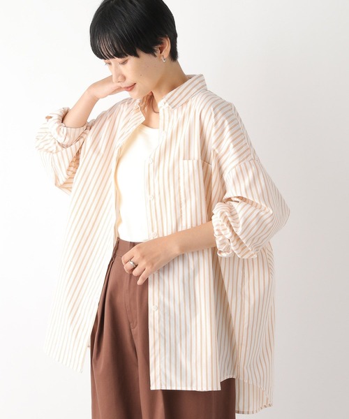LEPSIM（レプシィム） ブラウス シャツ BIGストライプシャツ 141726